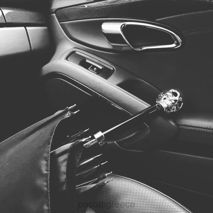 ομπρέλα | PASOTTI 478fa oxf-18 w33 - ασημένια ομπρέλα κρανίου 2N6B843 άνδρες